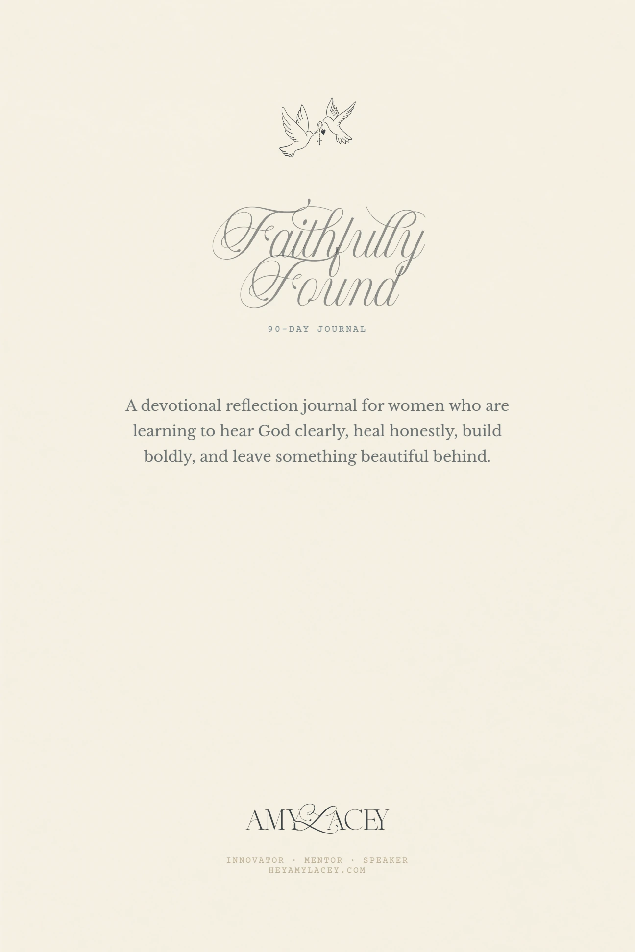 Faithfully Found journal, page 2: About the journal